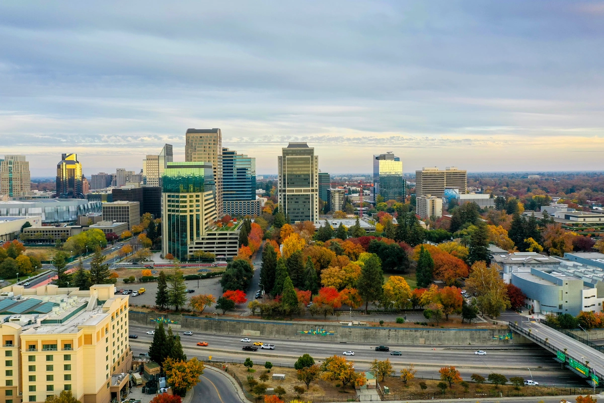 Sacramento city landscape view