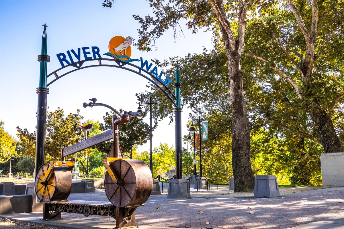 river walk sign in west Sacramento