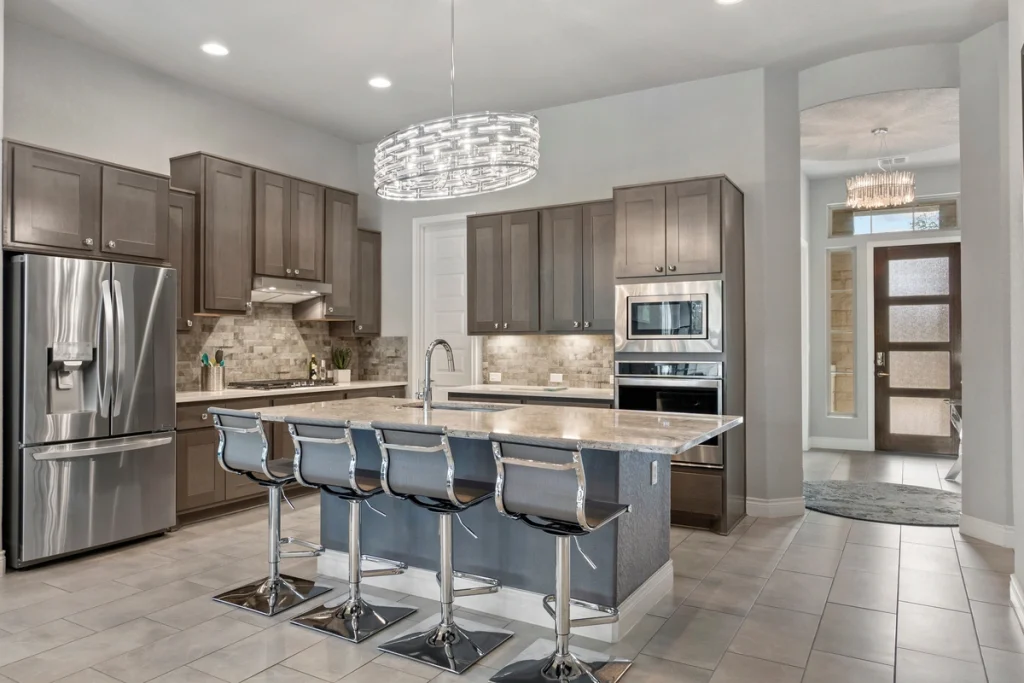large kitchen space after remodeling