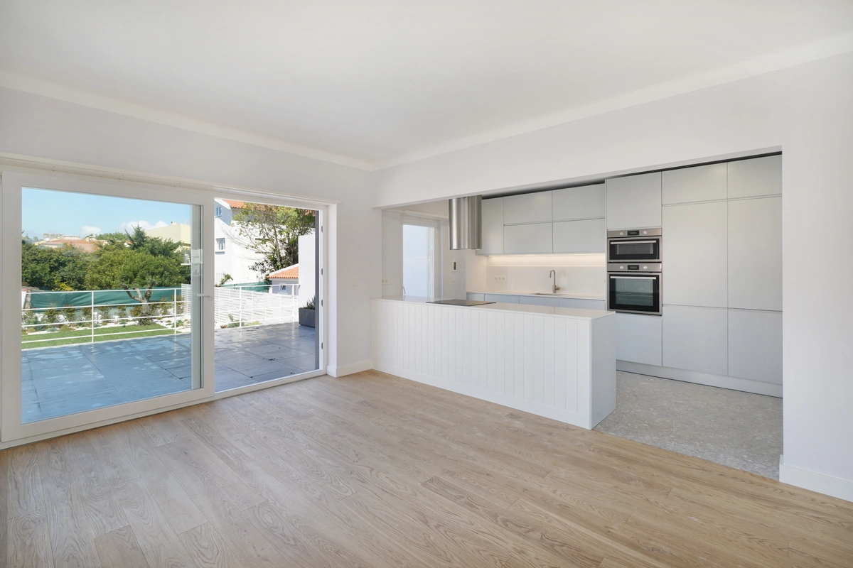 new flooring in modern kitchen