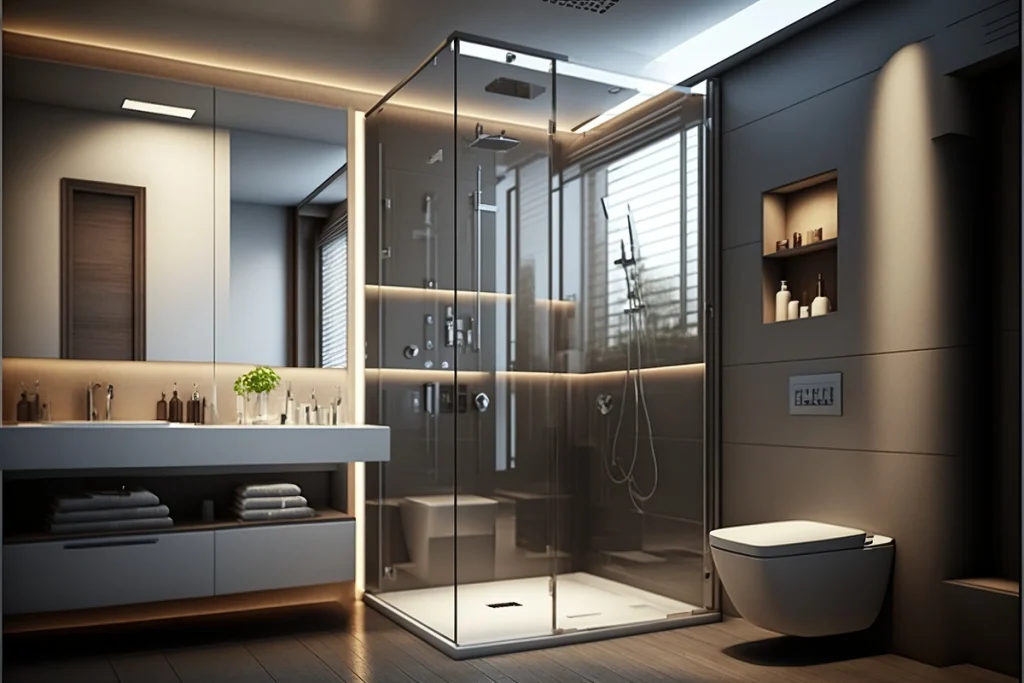 marble modern master bathroom