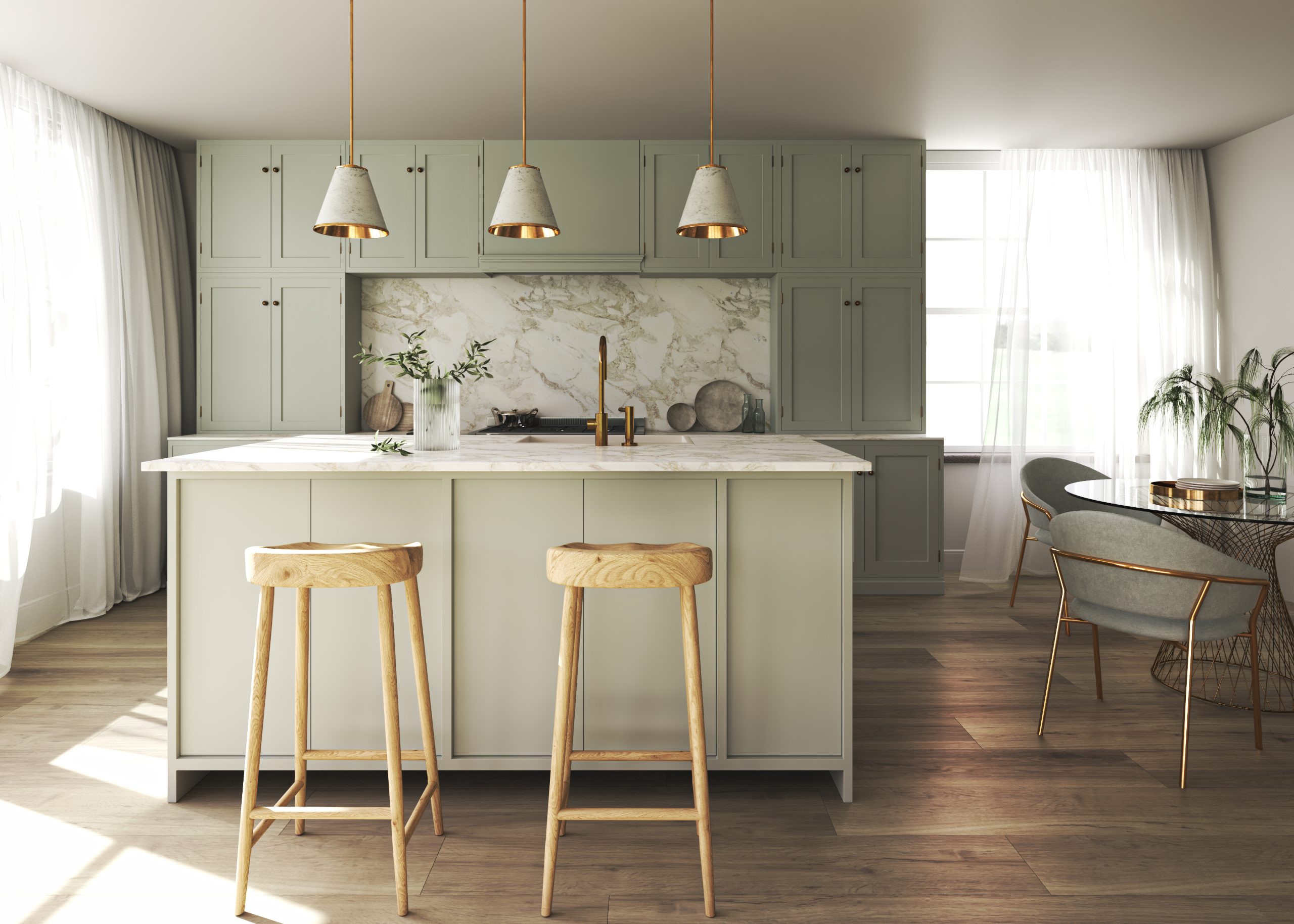 kitchen cabinets in light colors minimalistic